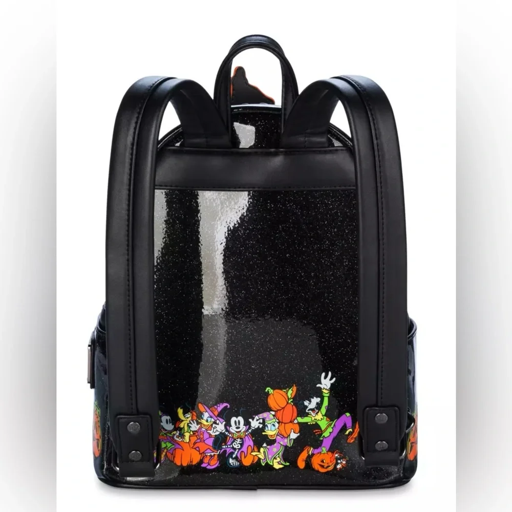 🆕 Disney Parks Mickey and Friends Halloween Haunted House Loungefly Backpack - Picture 3 of 11